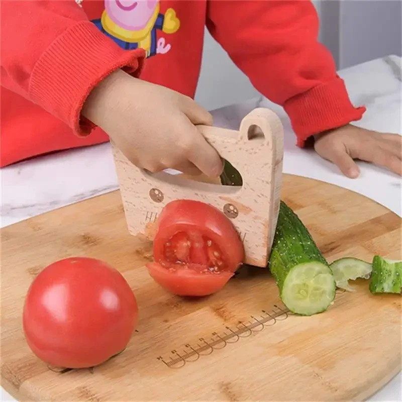 Cuchillo de madera para niños - Juguete culinario seguro y divertido - imagen 3