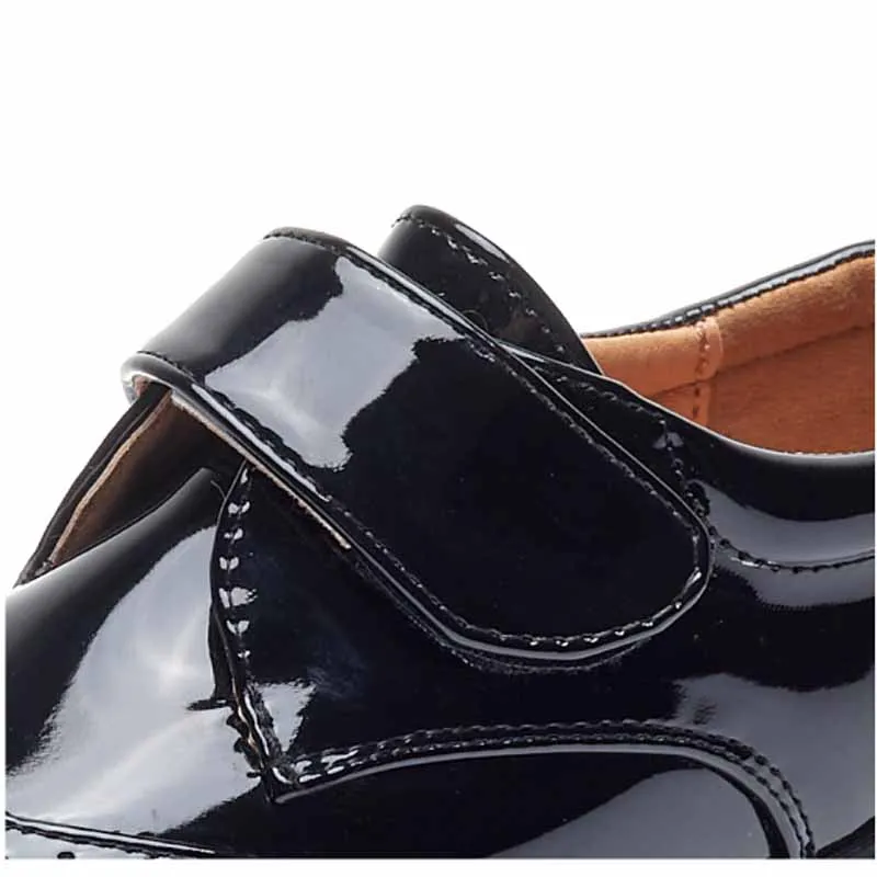 Zapatos de cuero infantiles con velcro y suela blanda primavera - imagen 5