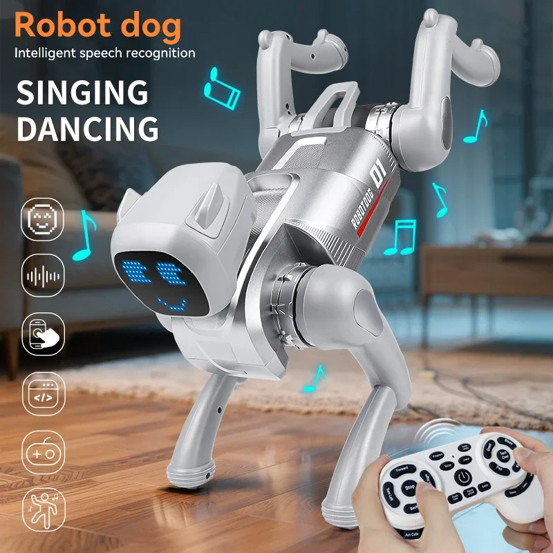Perro robot RC programable canta, baila y habla con voz mecánica - imagen 5