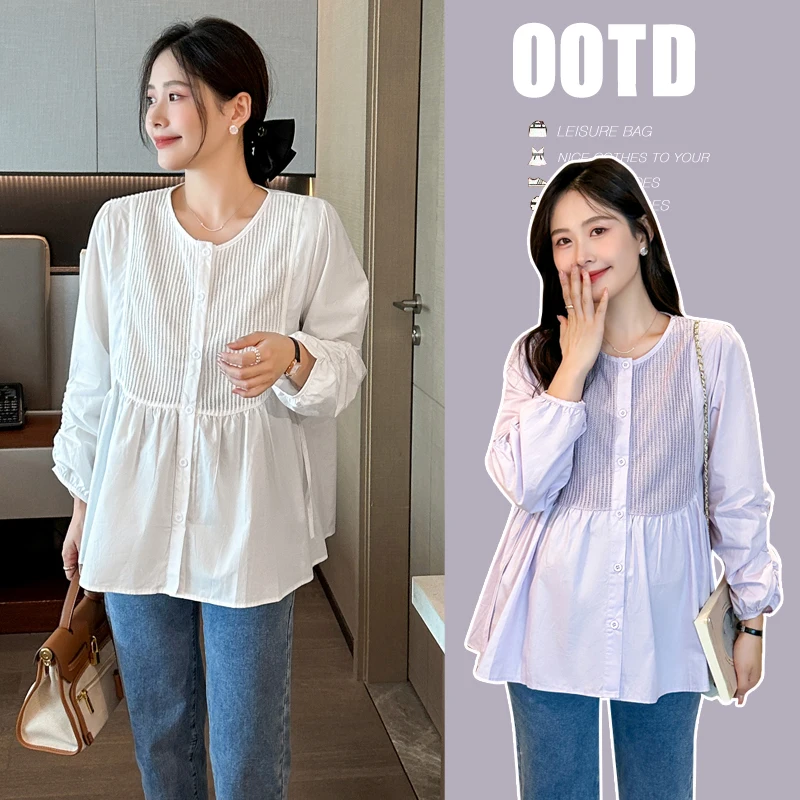 Blusa premamá holgada y elegante para embarazo - imagen 3