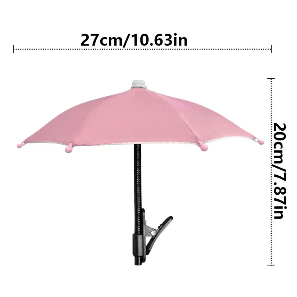 Parasol de teléfono en posición de uso