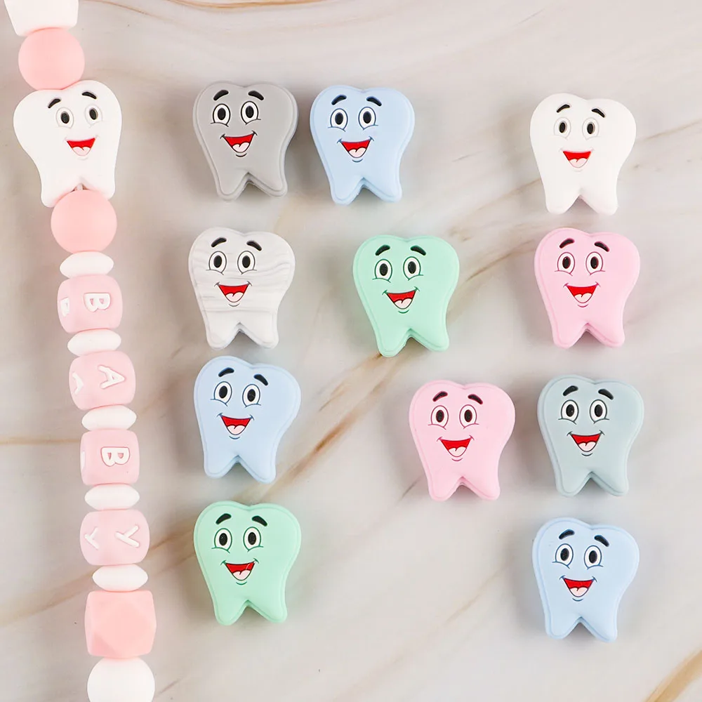 Kovict collar de dentición con cuentas silicona para bebés