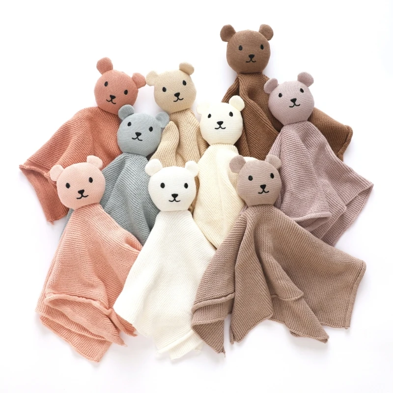 Toalla de algodón orgánico para bebé con diseño de oso kawaii
