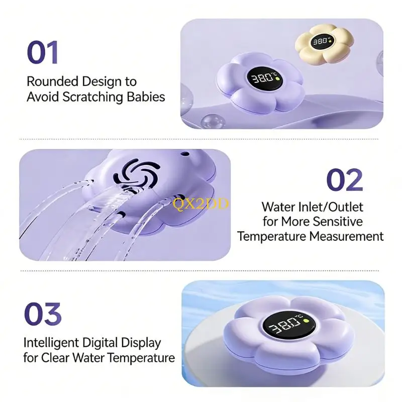 QX2D Termómetro flotante para baño infantil, mide temperatura - imagen 3
