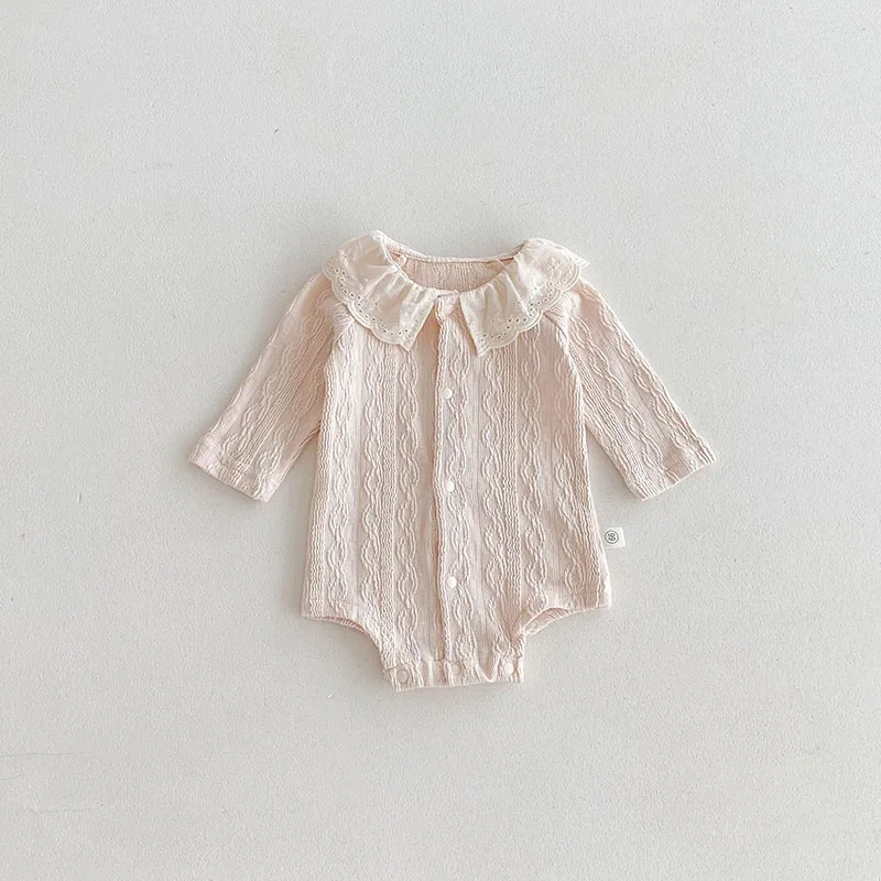 MILANCEL mono bebé otoño 3-24M con encaje y solapa, transpirable - imagen 5