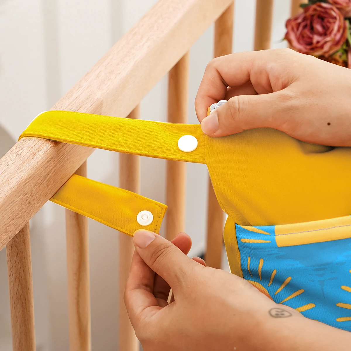 Elinfant Bolsa para pañales impermeable seco y húmedo portátil - imagen 3