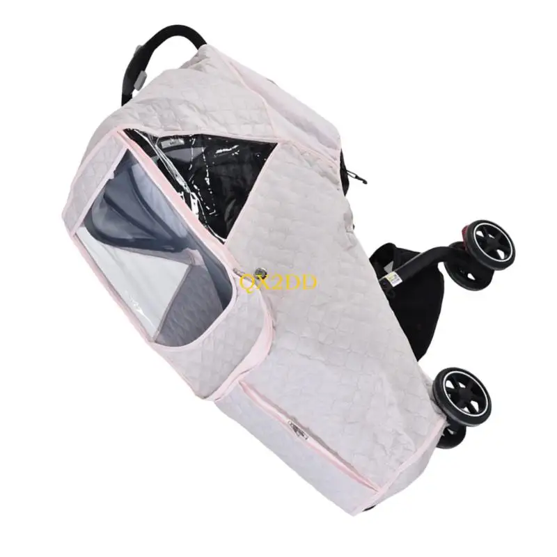 Funda transparente para cochecito contra el viento, universal - imagen 2
