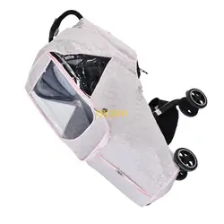 Funda transparente para cochecito contra el viento, universal