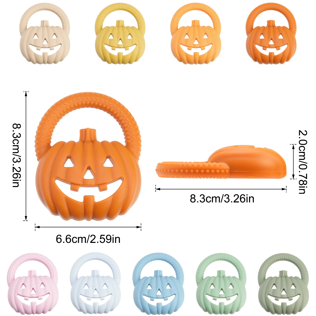 Mordedor de calabaza en silicona para la dentición infantil - imagen 2