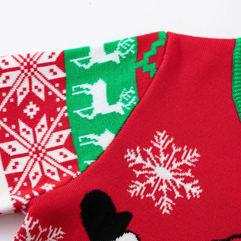 Jersey Navidad infantil cuello redondo dibujos animados tejido invierno - imagen 4