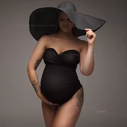Mono premamá sin tirantes elástico para fotografía de maternidad
