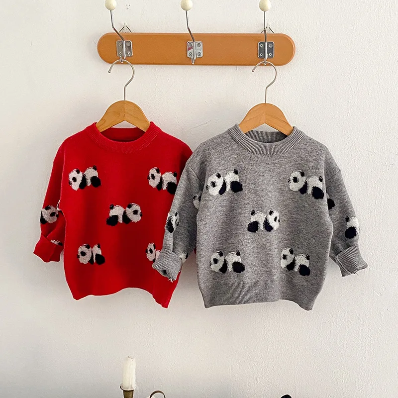 Suéter de punto para niño, cuello redondo y cálido para otoño-invierno - imagen 3