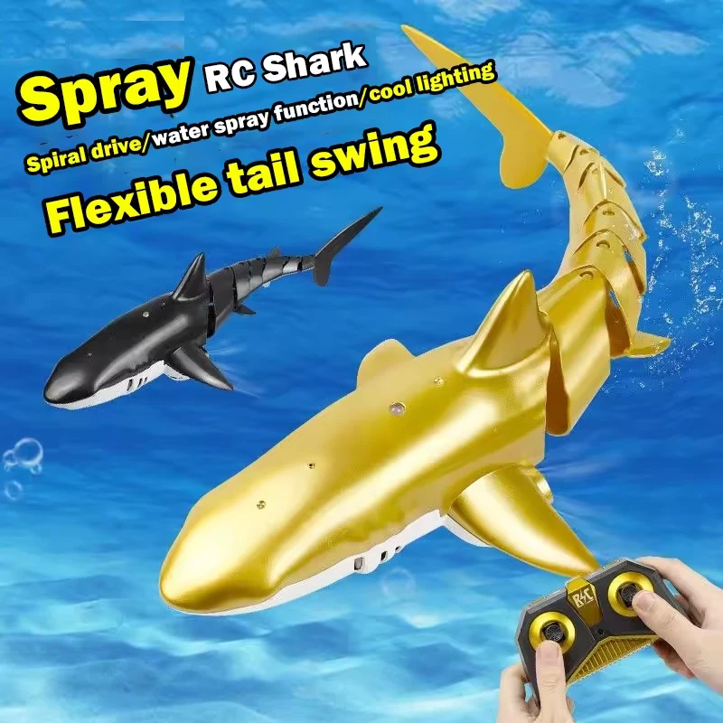 Barco de control remoto sumergible con forma de tiburón-ballena para niños - imagen 2