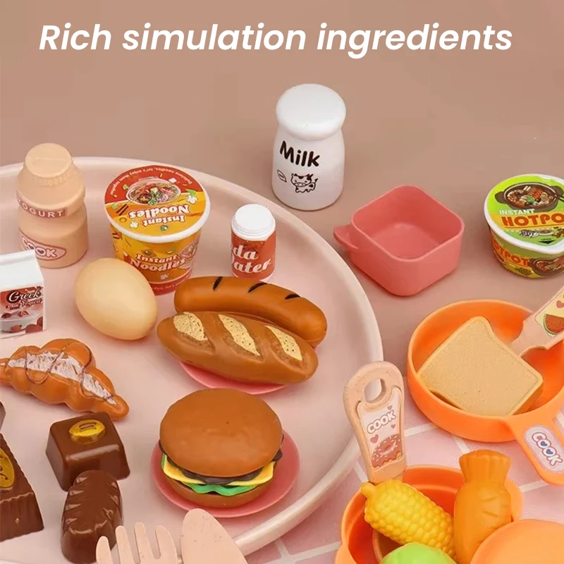 Cocina de juguete con luz y sonidos, set infantil de hogar montable - imagen 3