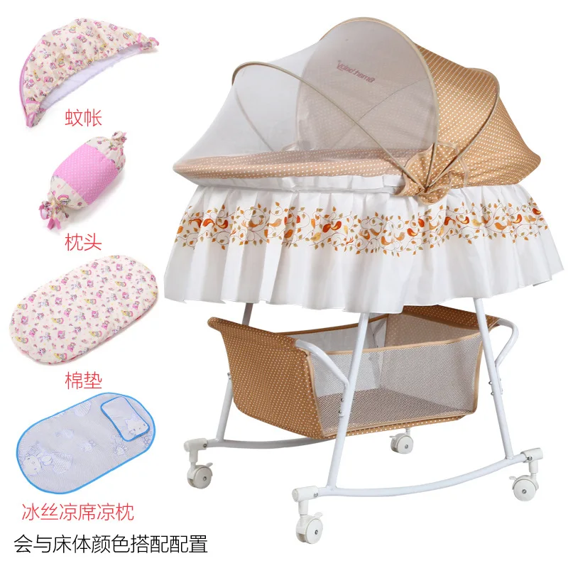 Moisés cuna bebé con mosquitera y rodillo para dormir - imagen 4