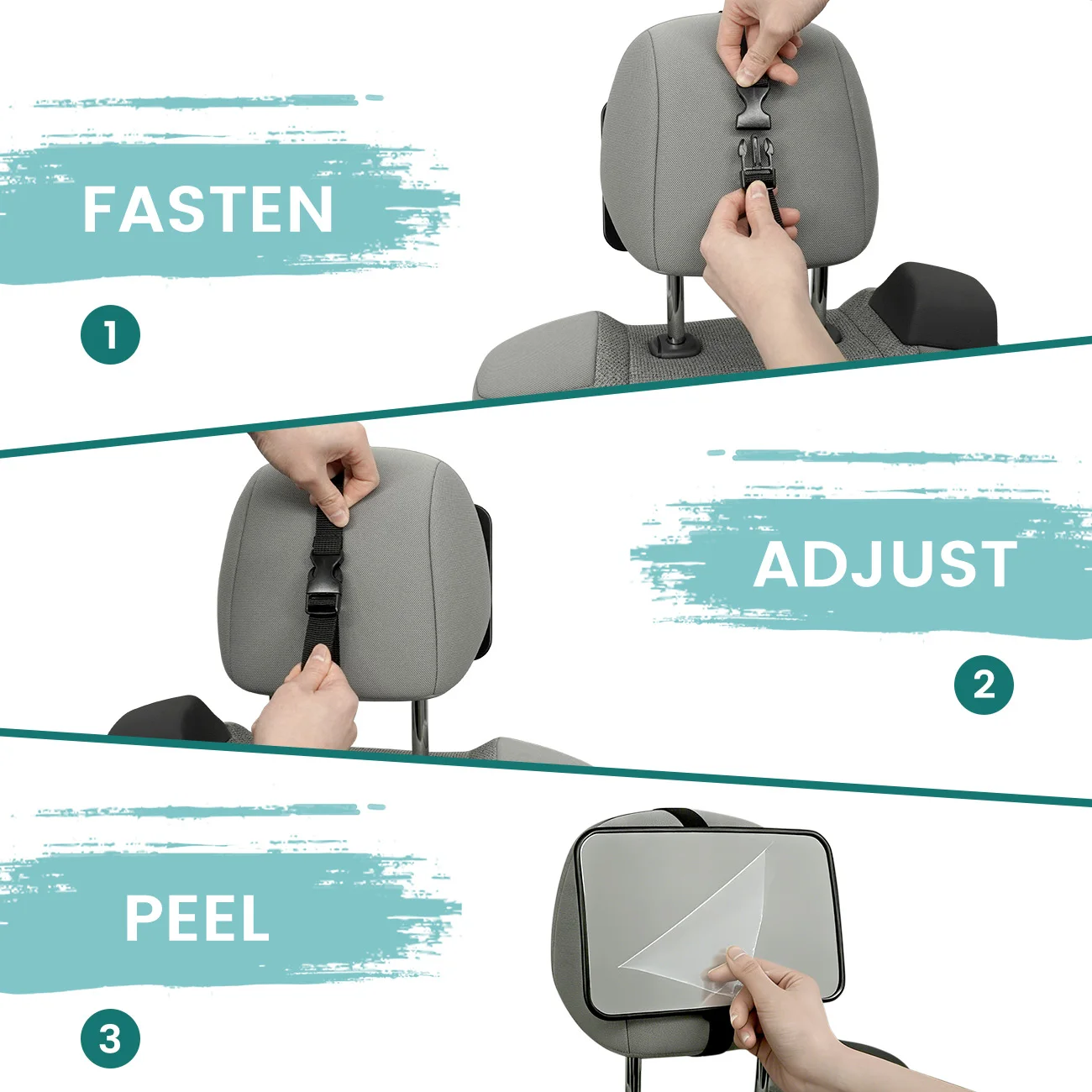 Espejo retrovisor infantil antivuelco para coche con hebilla rápida - imagen 3