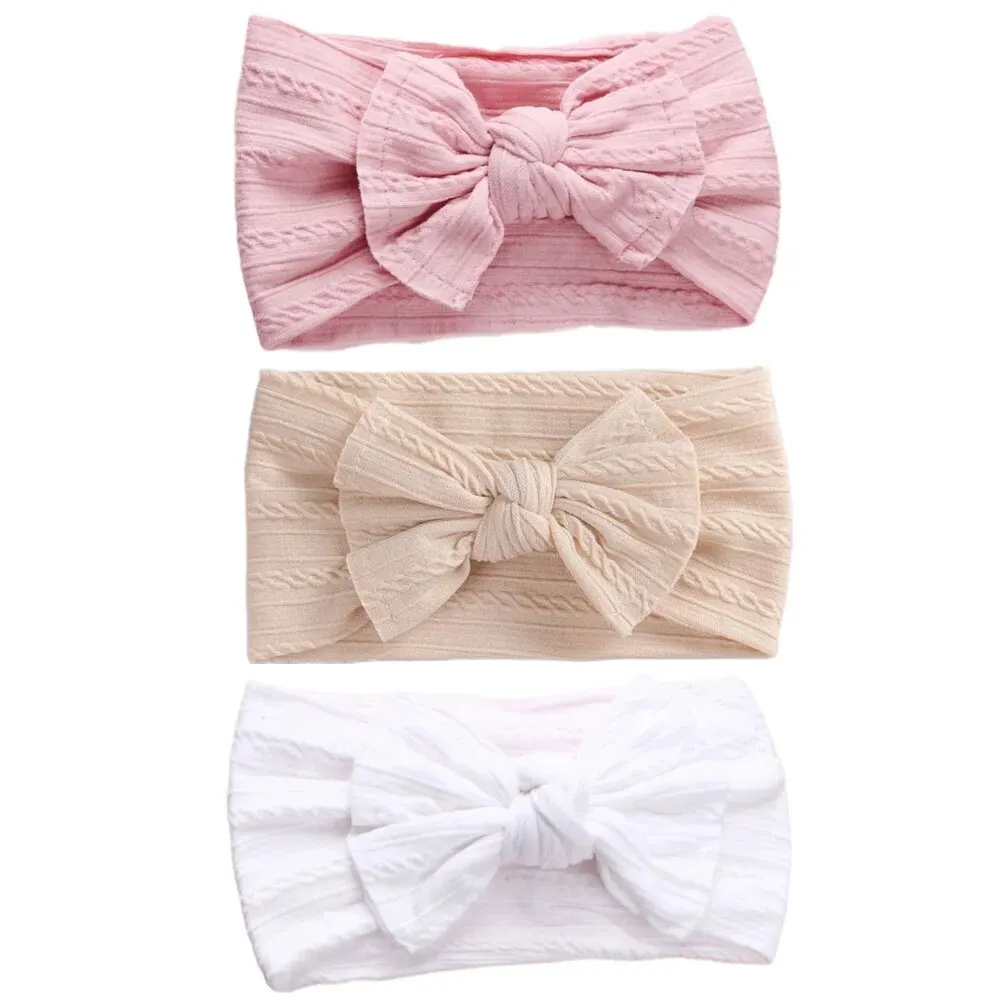 Diadema elástica con lazo para bebé – Suave y adorable - imagen 3