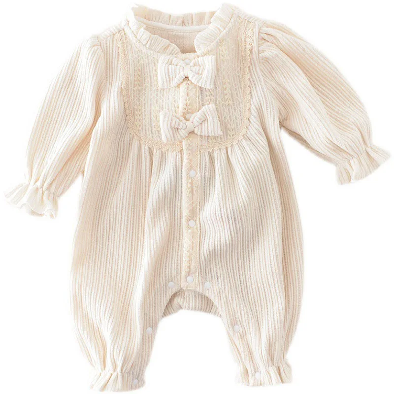 MILANCEL Mameluco beige para niña – Confeccionado en tejido suave - imagen 4