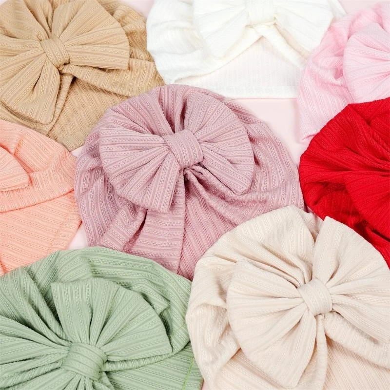 Gorro recién nacido transpirable con lazo suave para piel bebé - imagen 4