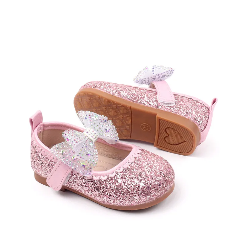 Zapatos de princesa en piel con lazo para bebé primavera otoño - imagen 4