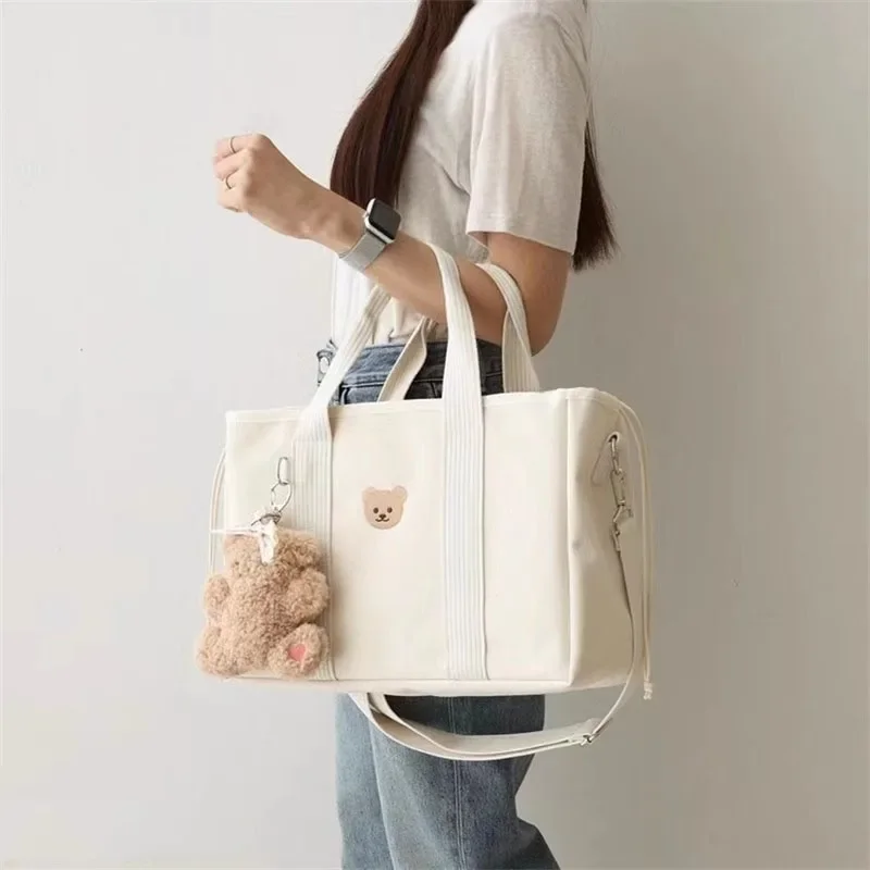 Bolsa de maternidad de lona grande – Organizador de pañales para mamá - imagen 2