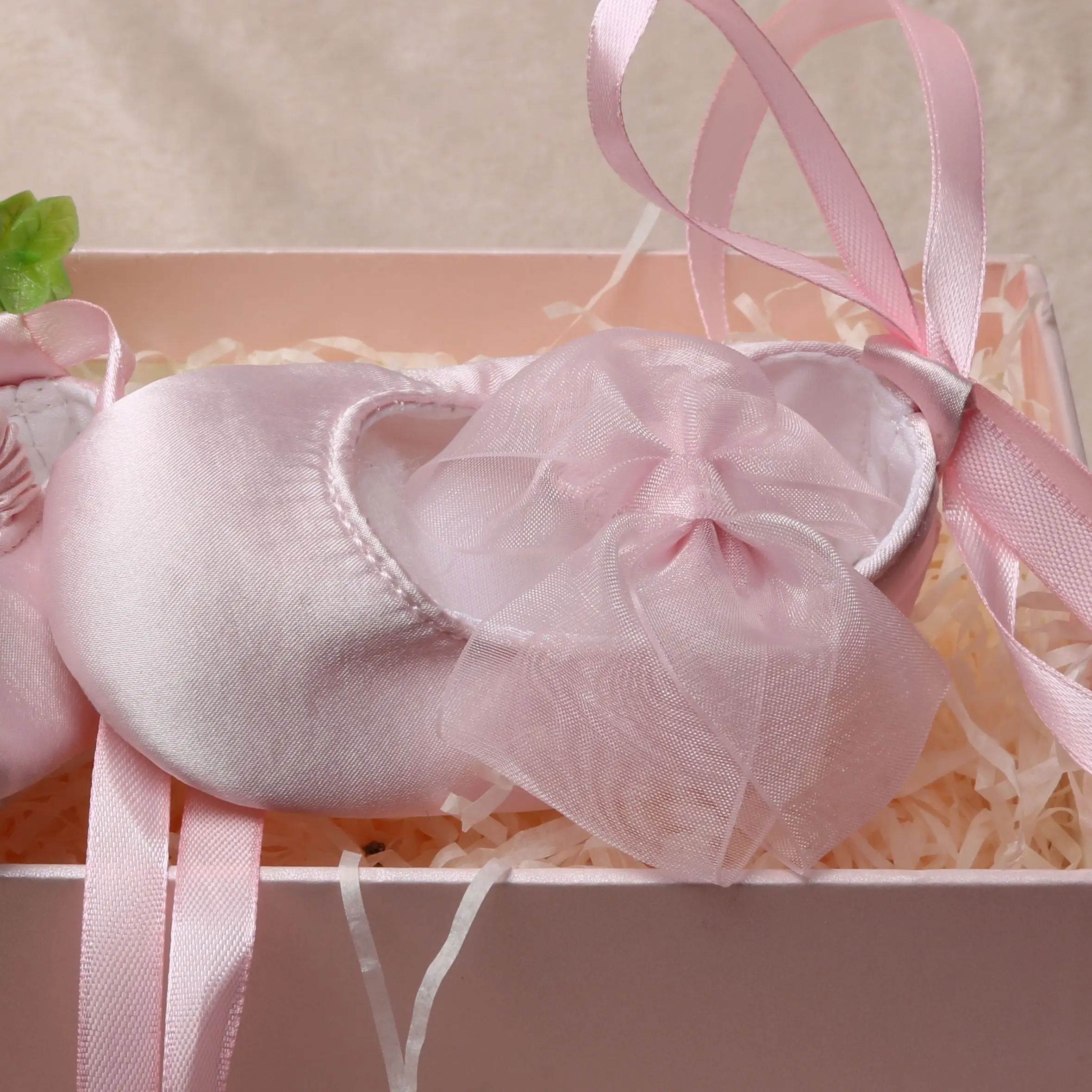 Zapatos de niña suela blanda antideslizante rosa con cinta satén - imagen 5