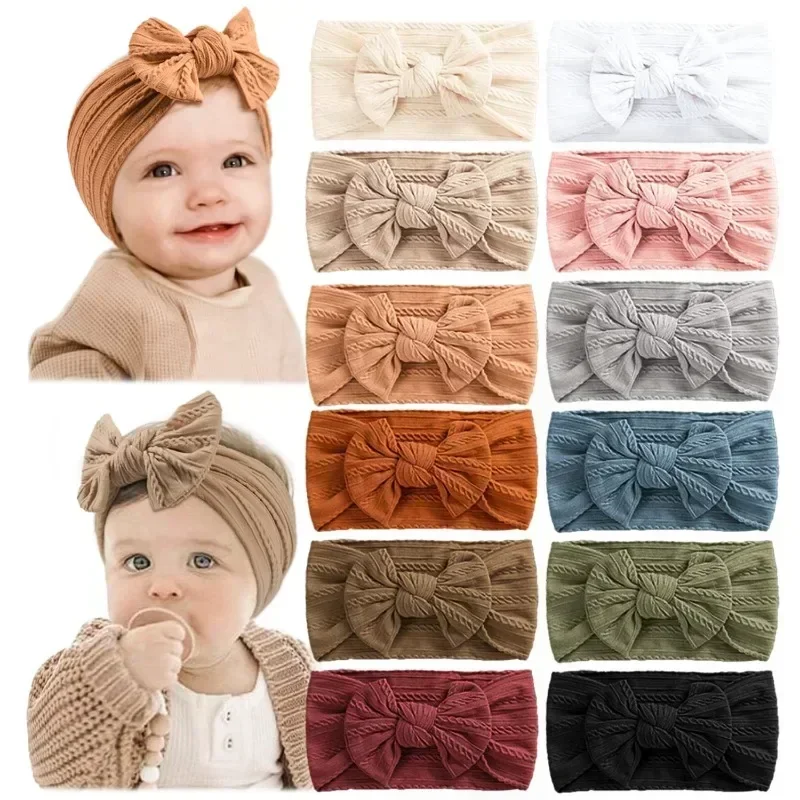Diadema bebé recién nacido con lazo Jacquard elástico de moda