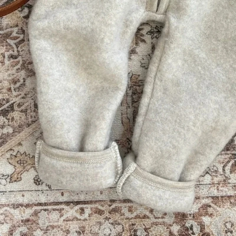 Mameluco de lana con capucha para bebé – Gorro orejas y cremallera - imagen 4