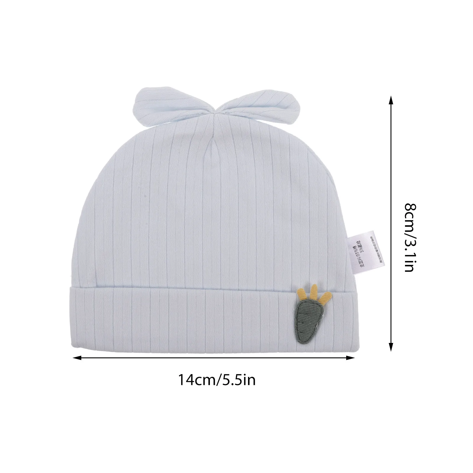 Gorro bebé de conejito de algodón doble capa cálido y suave - imagen 5