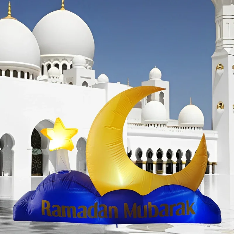Decoración inflable de Ramadán para casa con luna y estrellas - imagen 2