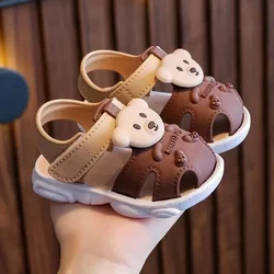 Sandalias de verano infantiles con suela suave y dibujos animados
