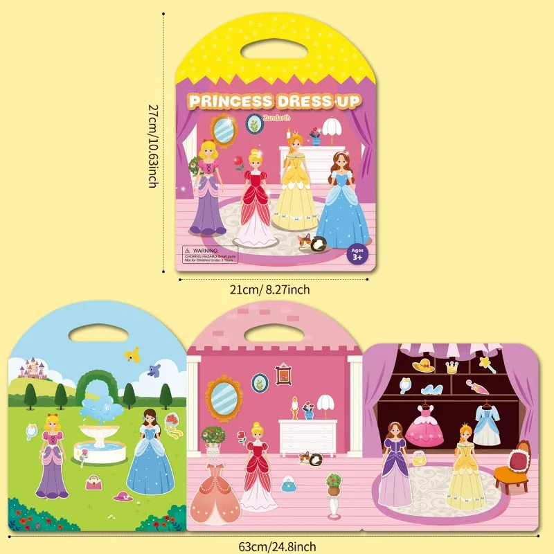 Libro de pegatinas de gelatina reutilizable multiescenario educativo - imagen 5