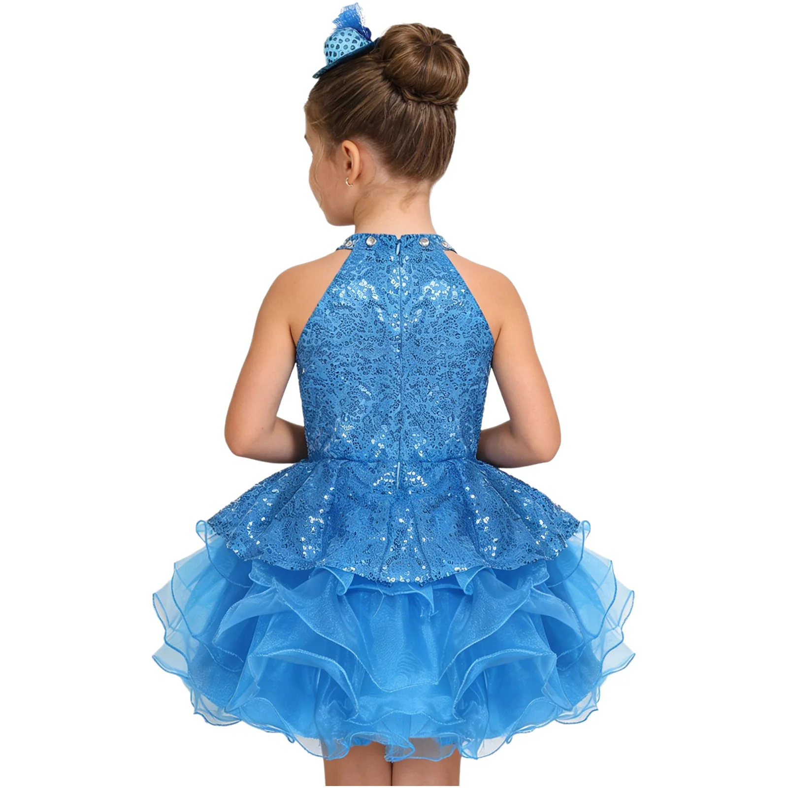 Vestido de princesa con mini sombrero y pinza para el cabello
