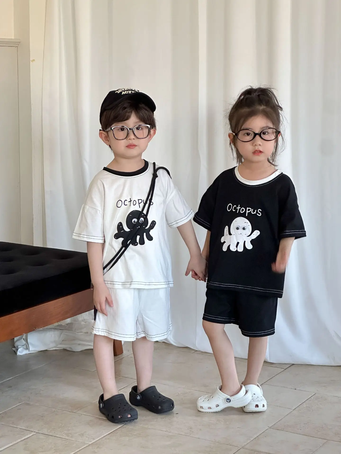 Camiseta de algodón con estampado animal para bebé