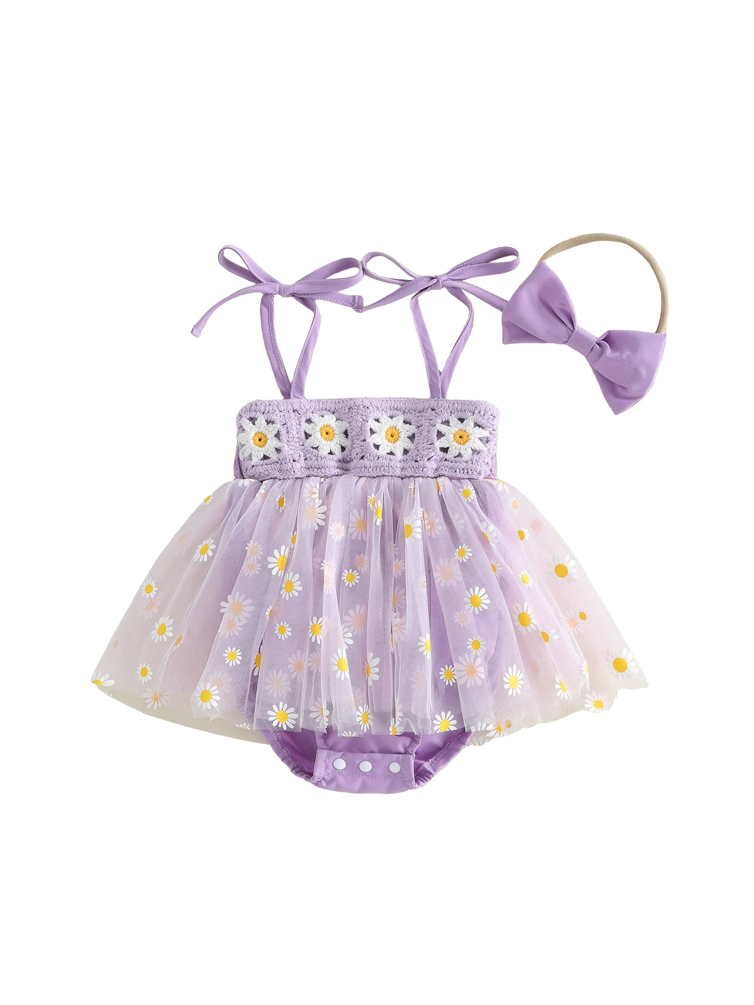 Vestido sin mangas y lazo frontal