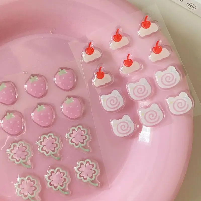 Pegatinas 3D de Fresa para Niños – Diseño Gelatinoso Divertido - imagen 3