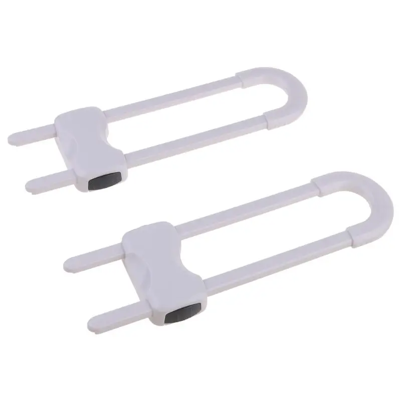 Cerradura de seguridad en U para puerta de cajón ABS para bebés - imagen 2