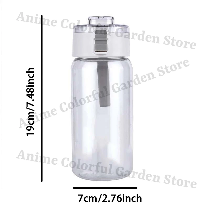 Botella transparente temática anime y juego, Bandai, 650 ml