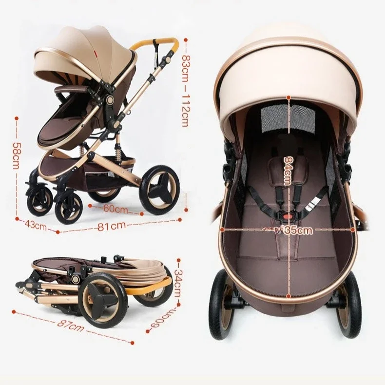 Cochecito tres en uno ligero y plegable – Sistema de viaje infantil - imagen 3