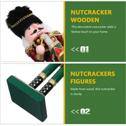 Cascanueces de madera soldado navideño clásico para mesa o repisa