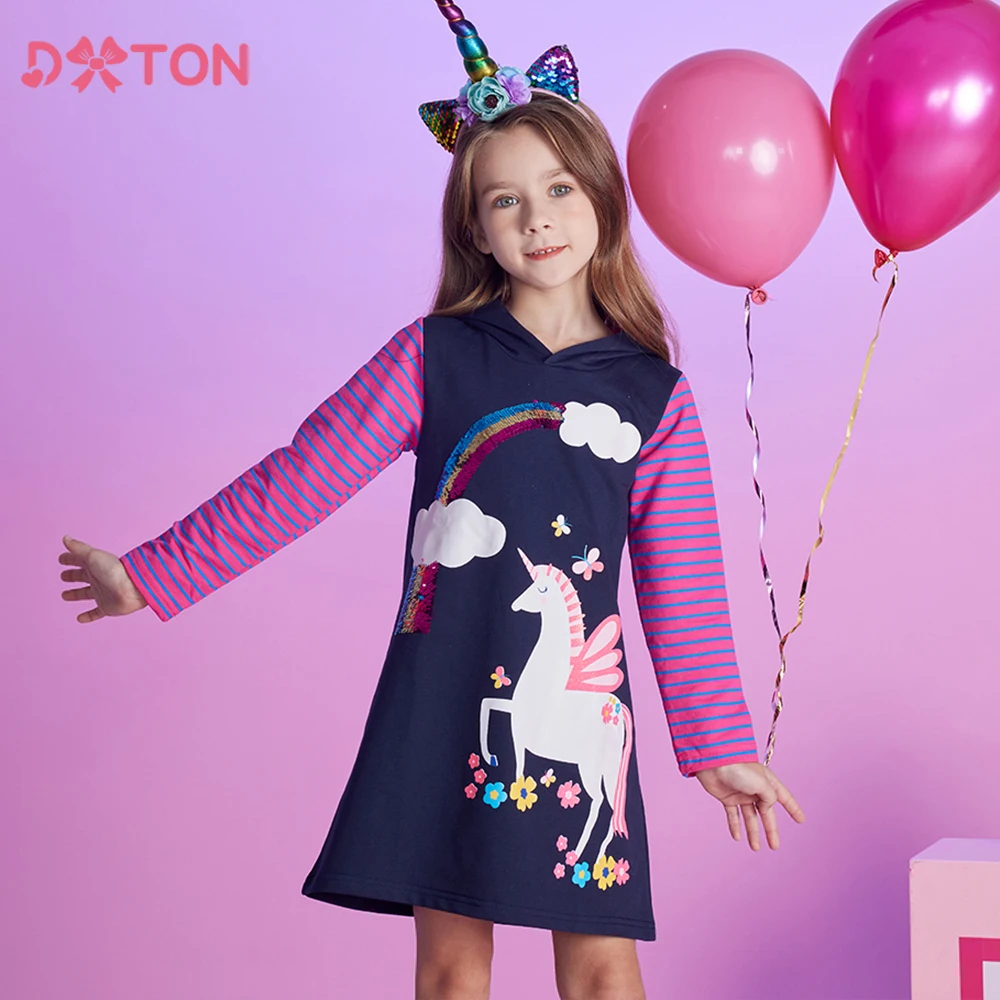 DXTON sudadera con capucha de algodón infantil para invierno a rayas - imagen 2