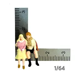 Figura miniatura de pareja para micropaisajes y dioramas