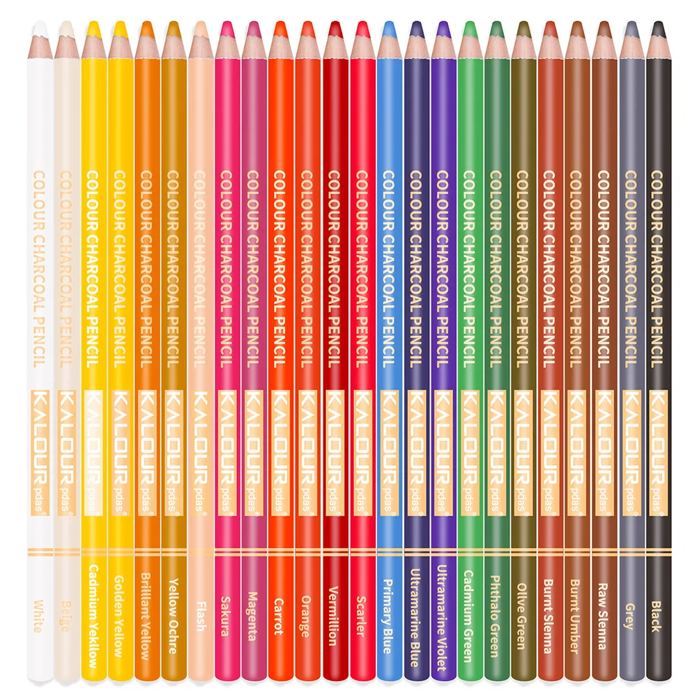 KALOUR Lápices de colores pastel para niños - Set de 24 colores - imagen 2