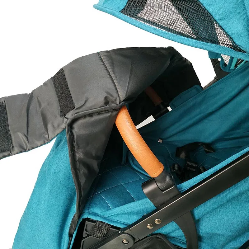 Cubrepies para cochecito de bebé con cremallera a prueba de viento - imagen 2