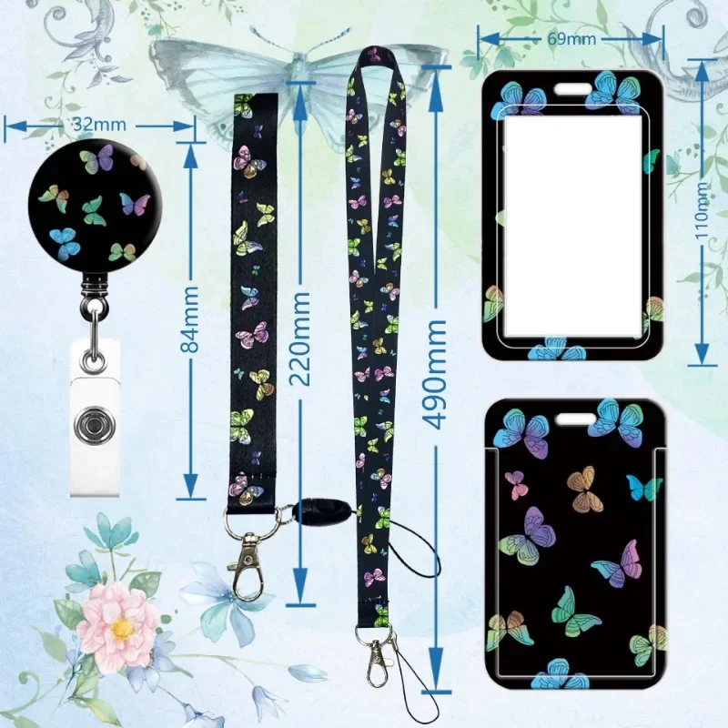 Porta credencial retractil mariposa - Carrete para insignias - imagen 2
