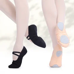 Zapatos de ballet con suela dividida de lona flexible para niños