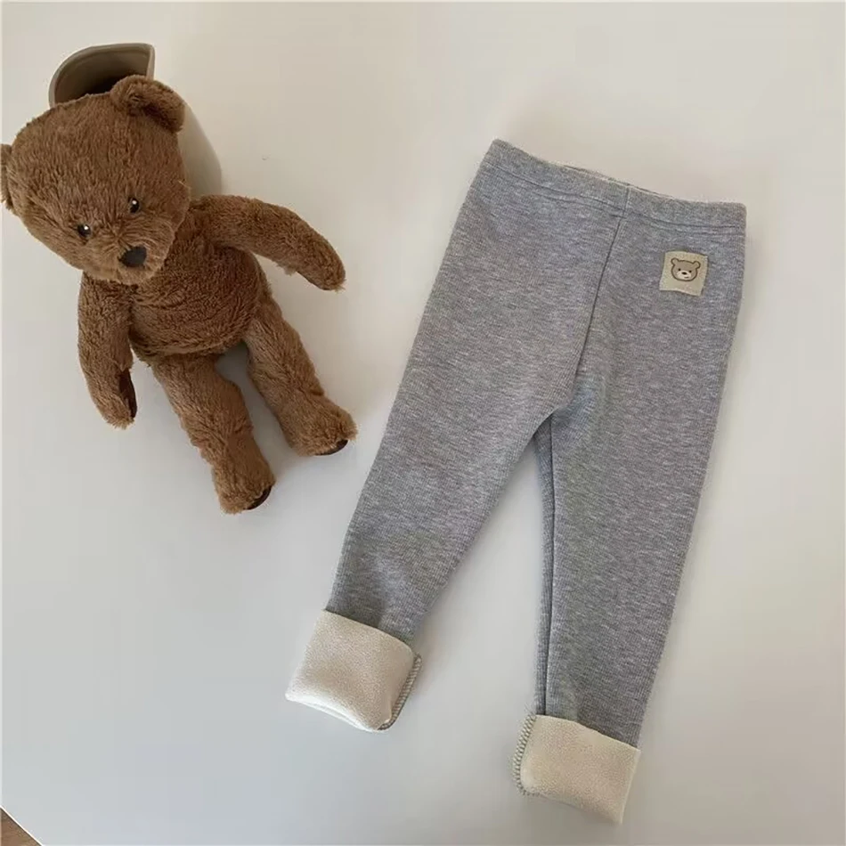 Pantalones de felpa cálidos con animales para niños, otoño-invierno - imagen 5