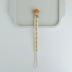 Cadena para chupete de bebé con encaje antipérdida bordada
