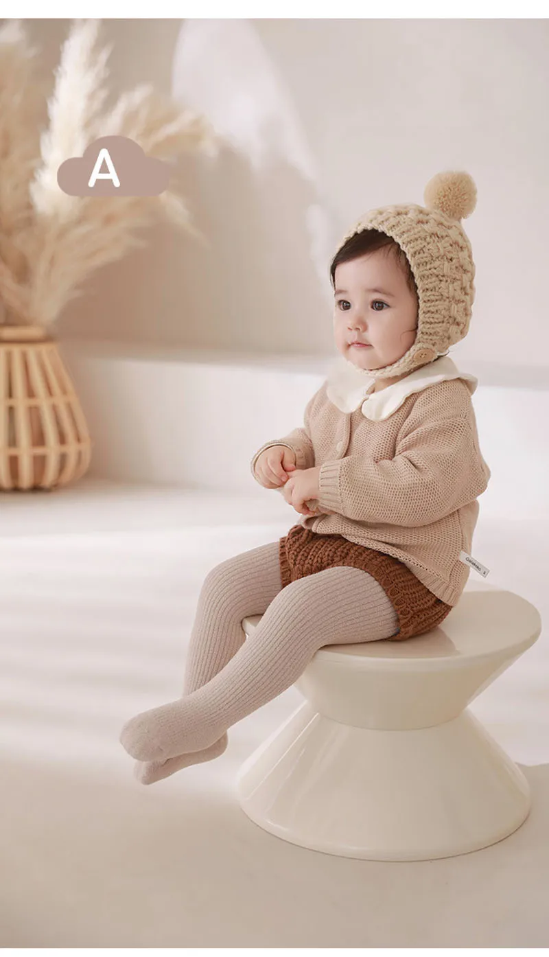 Mallas ajustadas de color sólido para niña