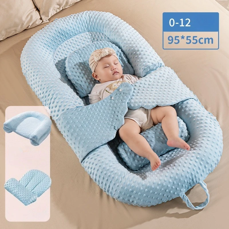 Almohada antirroces de algodón para recién nacido: descanso seguro - imagen 3